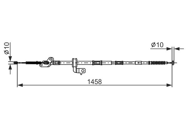 Cablu, frana de parcare dreapta (1987482904 BOSCH) TOYOTA