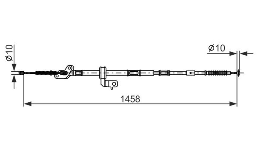 Cablu, frana de parcare dreapta (1987482904 BOSCH) TOYOTA