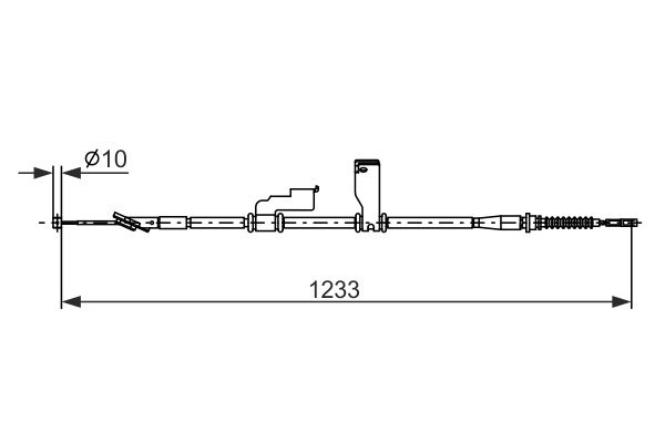 Cablu, frana de parcare dreapta (1987482906 BOSCH) HYUNDAI