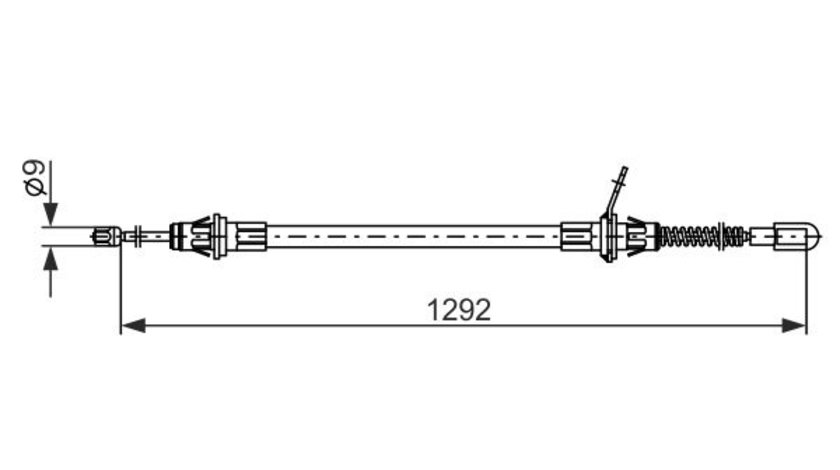 Cablu, frana de parcare dreapta (1987482924 BOSCH) CHRYSLER,DODGE