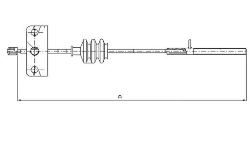 Cablu, frana de parcare fata (44044200 TEXTAR) ALFA ROMEO