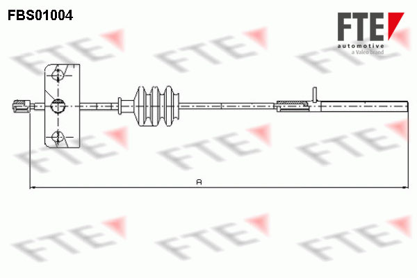 Cablu, frana de parcare fata (FBS01004 FTE) ALFA ROMEO