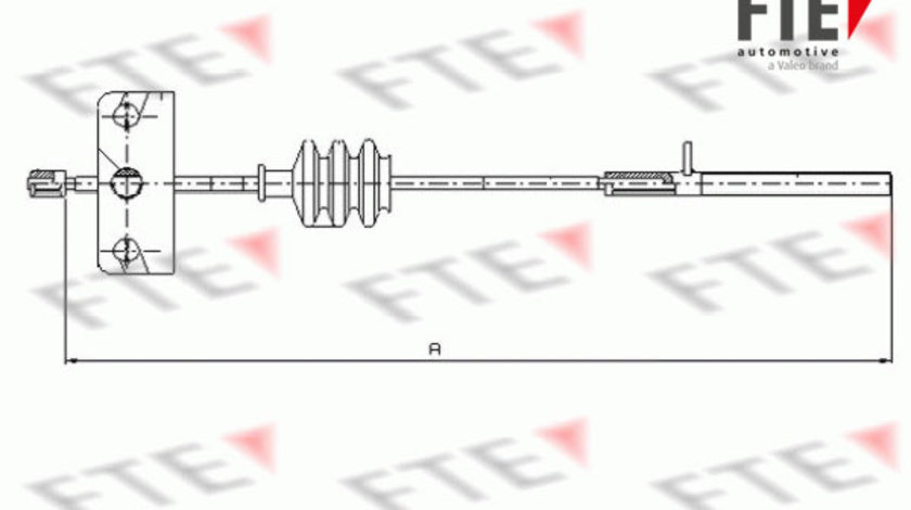 Cablu, frana de parcare fata (FBS01004 FTE) ALFA ROMEO