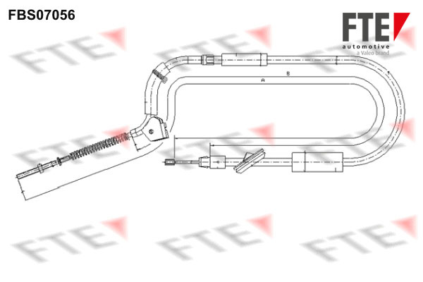 Cablu, frana de parcare fata (FBS07056 FTE) MERCEDES-BENZ