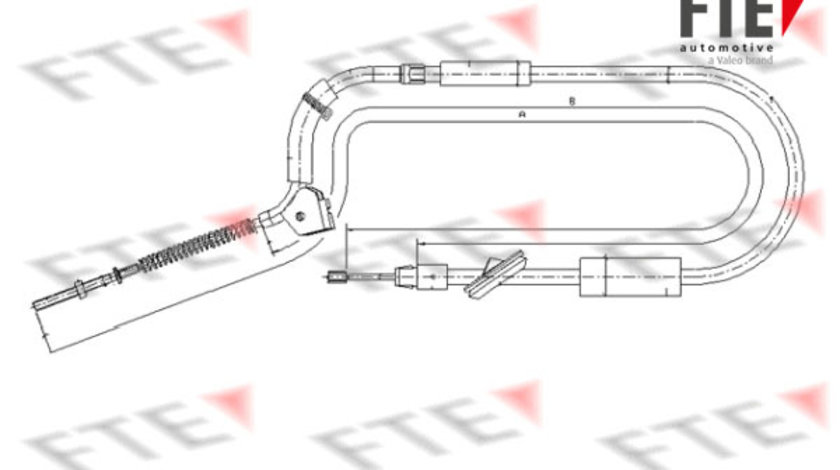 Cablu, frana de parcare fata (FBS07056 FTE) MERCEDES-BENZ