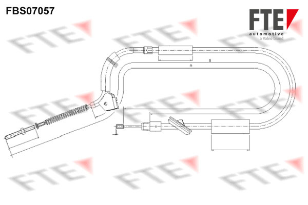 Cablu, frana de parcare fata (FBS07057 FTE) MERCEDES-BENZ