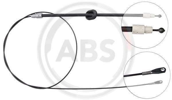 Cablu, frana de parcare fata (K13311 ABS) MERCEDES-BENZ,VW