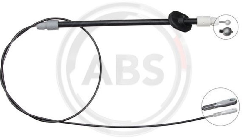 Cablu, frana de parcare fata (K13965 ABS) MERCEDES-BENZ,VW