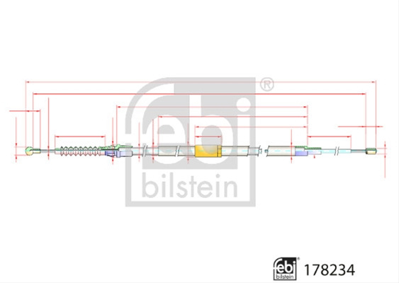 Cablu Frana De Parcare Febi Vw 178234