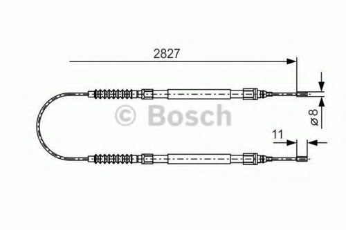 Cablu, frana de parcare FIAT DUCATO bus (230) (1994 - 2002) BOSCH 1 987 477 263 piesa NOUA