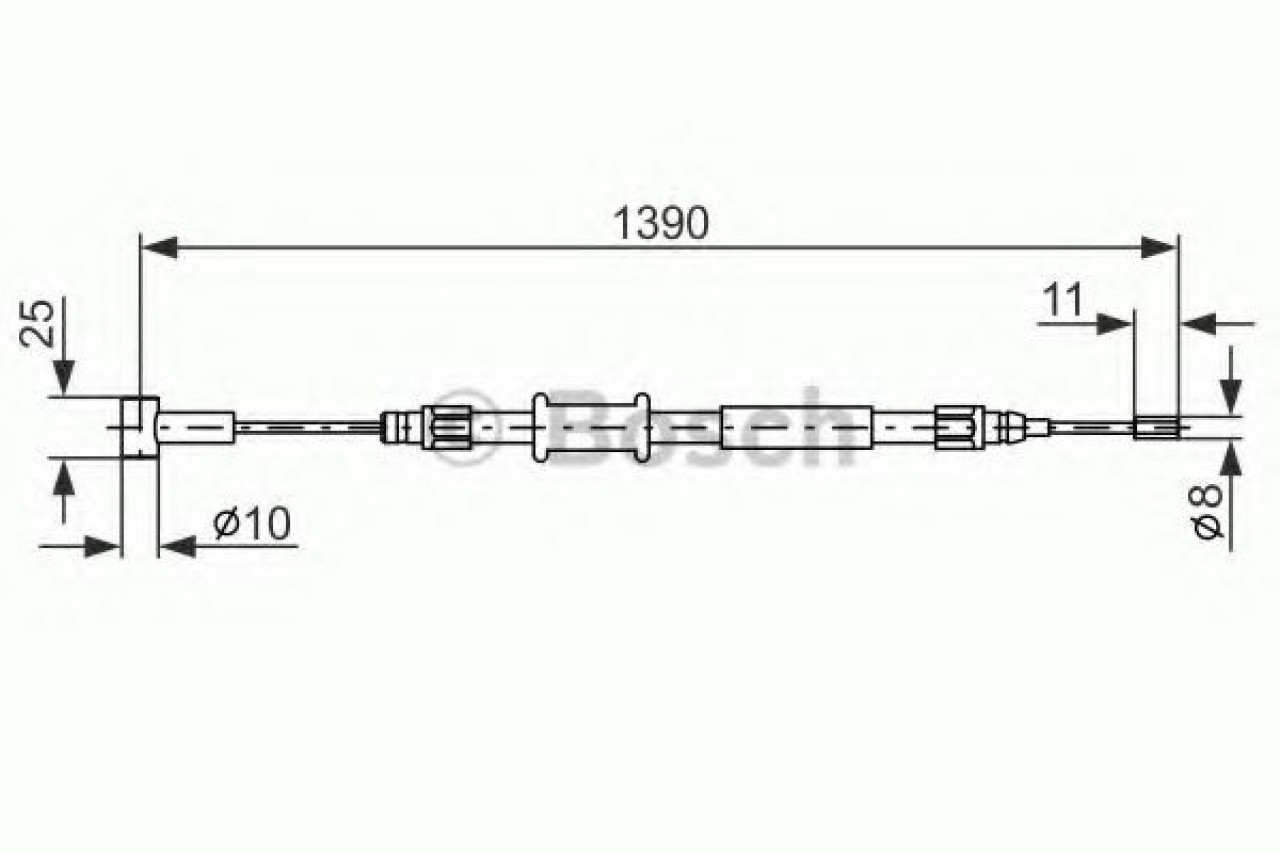 Cablu, frana de parcare FIAT DUCATO bus (250, 290) (2006 - 2016) BOSCH 1 987 482 213 piesa NOUA