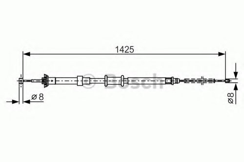 Cablu, frana de parcare FIAT PANDA (169) (2003 - 2016) BOSCH 1 987 482 200 piesa NOUA