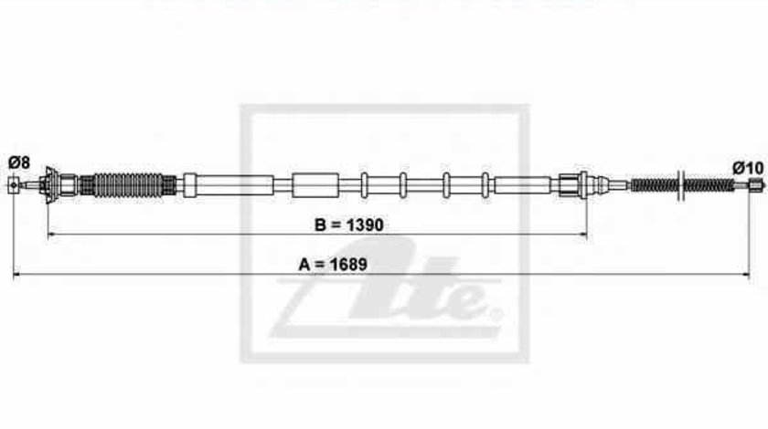 Cablu frana de parcare FIAT PUNTO / GRANDE PUNTO 199 ATE 24.3727-0578.2