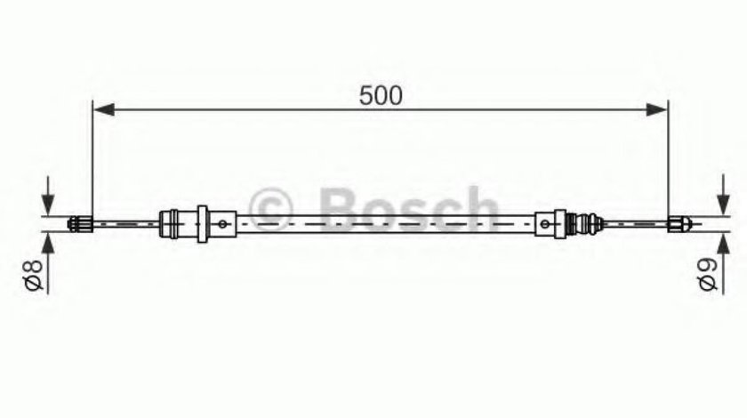 Cablu, frana de parcare FIAT SCUDO combinato (220P) (1996 - 2006) BOSCH 1 987 477 565 piesa NOUA