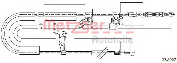 Cablu, frana de parcare FIAT SEDICI (FY) (2006 - 2016) METZGER 17.5067 piesa NOUA