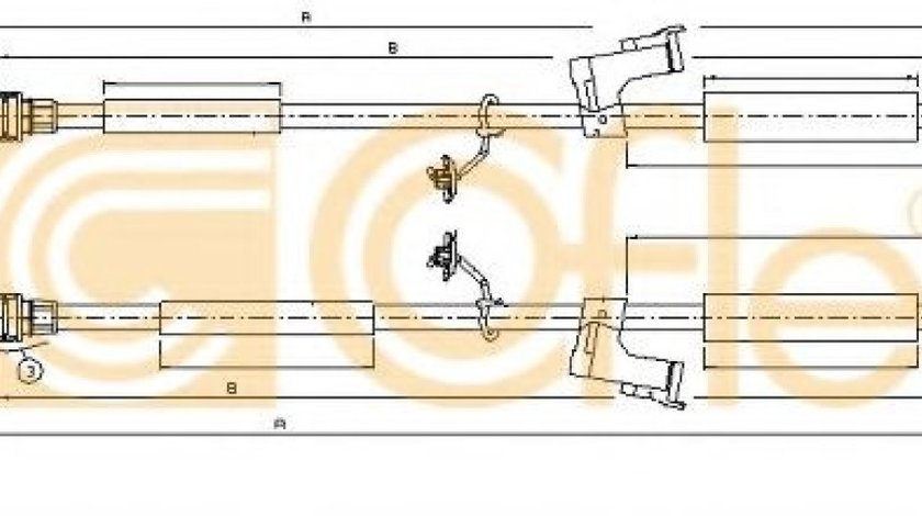 Cablu, frana de parcare FORD C-MAX (DM2) (2007 - 2016) COFLE 10.5366 piesa NOUA