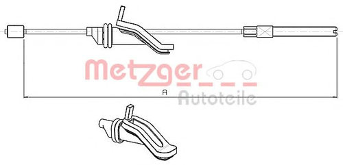 Cablu, frana de parcare FORD FOCUS C-MAX (2003 - 2007) METZGER 10.5369 piesa NOUA
