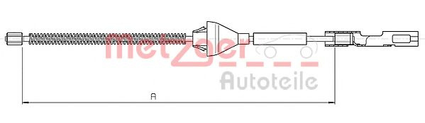 Cablu, frana de parcare FORD FOCUS C-MAX (2003 - 2007) METZGER 10.5365 piesa NOUA