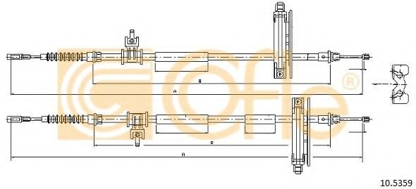 Cablu, frana de parcare FORD FOCUS Combi (DNW) (1999 - 2007) COFLE 10.5359 piesa NOUA