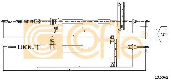 Cablu, frana de parcare FORD FOCUS Combi (DNW) (1999 - 2007) COFLE 10.5362 piesa NOUA