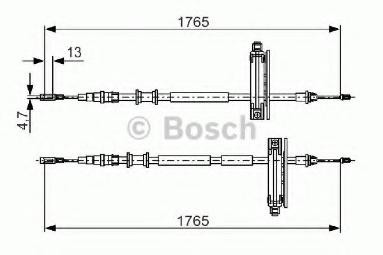 Cablu, frana de parcare FORD FOCUS Combi (DNW) (1999 - 2007) BOSCH 1 987 477 933 piesa NOUA