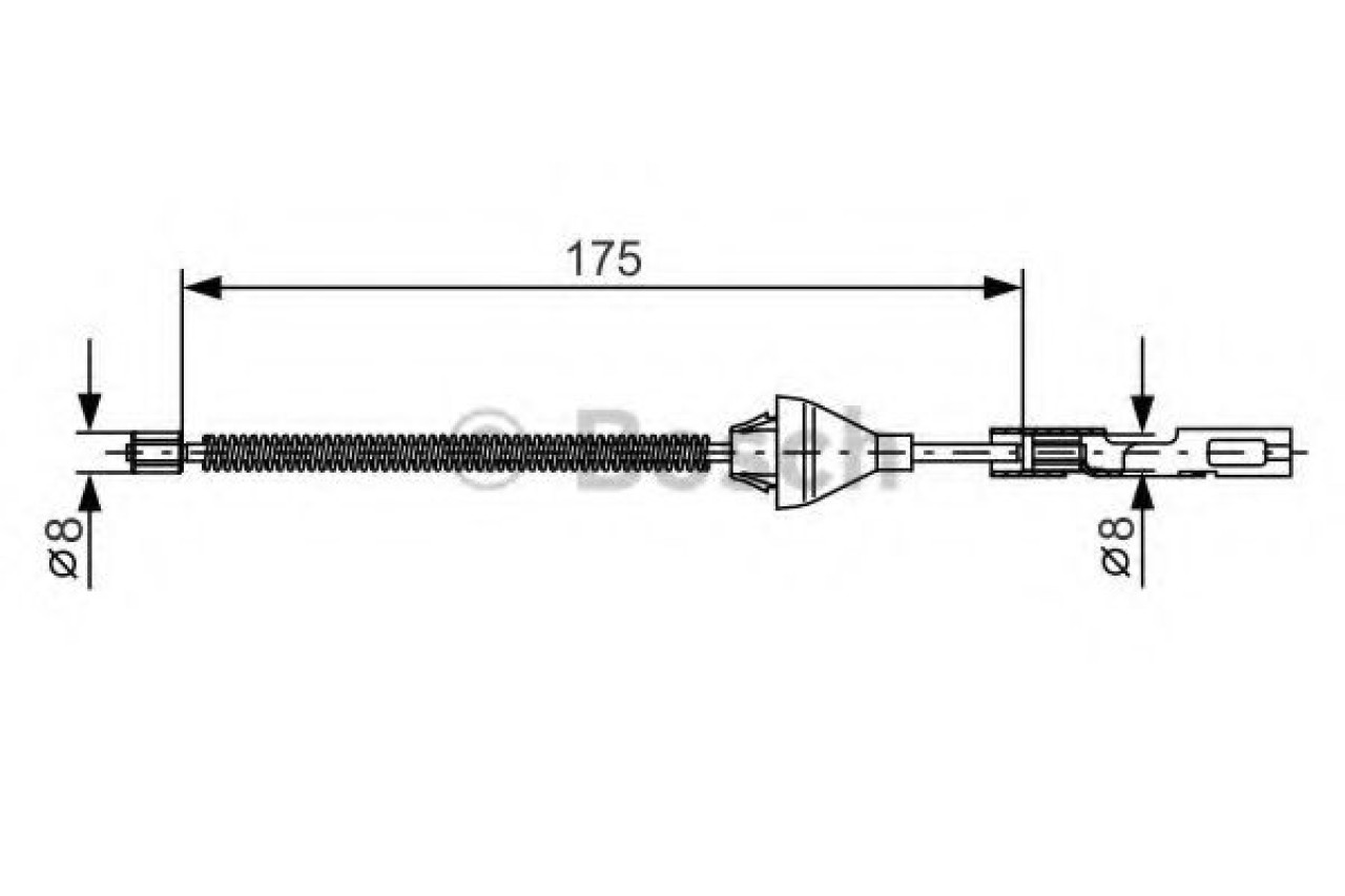 Cablu, frana de parcare FORD FOCUS Combi (DNW) (1999 - 2007) BOSCH 1 987 477 906 piesa NOUA
