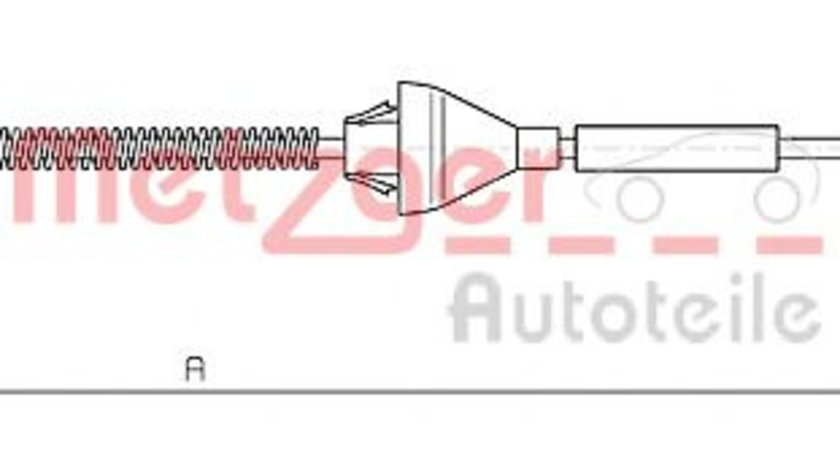 Cablu, frana de parcare FORD FOCUS II Combi (DA) (2004 - 2012) METZGER 10.5365 piesa NOUA