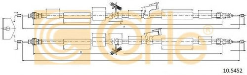 Cablu, frana de parcare FORD FOCUS II (DA) (2004 - 2012) COFLE 10.5452 piesa NOUA