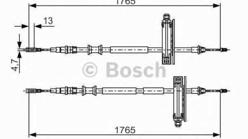 Cablu frana de parcare FORD FOCUS II DA BOSCH 1 987 477 933