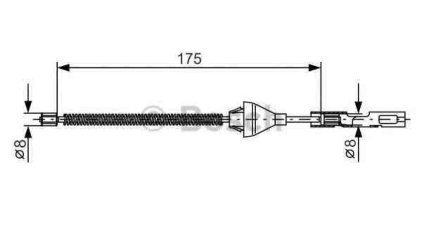 Cablu, frana de parcare FORD FOCUS limuzina (DFW) BOSCH 1 987 477 906