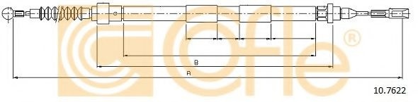 Cablu, frana de parcare FORD GALAXY (WGR) (1995 - 2006) COFLE 10.7622 piesa NOUA
