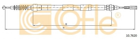 Cablu, frana de parcare FORD GALAXY (WGR) (1995 - 2006) COFLE 10.7620 piesa NOUA