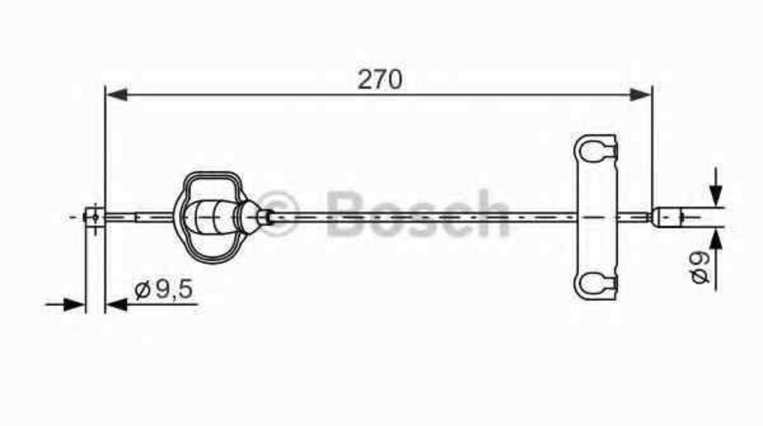 Cablu, frana de parcare FORD MONDEO I combi (BNP) BOSCH 1 987 477 631