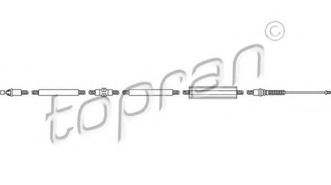 Cablu, frana de parcare FORD MONDEO III (B5Y) (2000 - 2007) TOPRAN 302 069 piesa NOUA