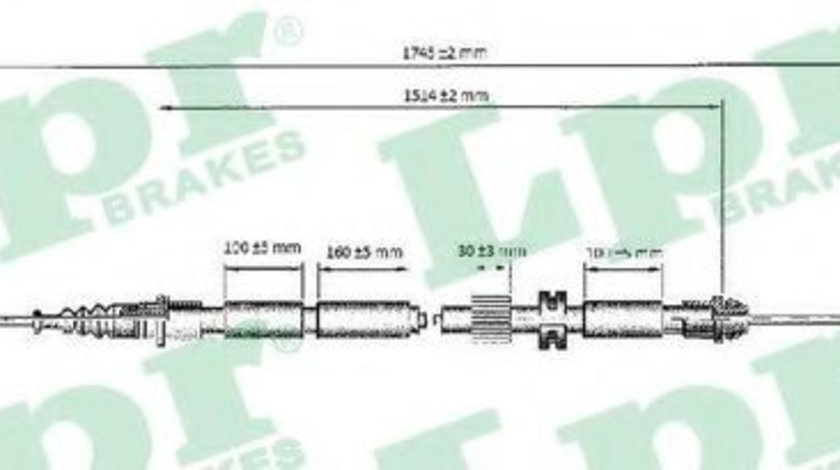 Cablu, frana de parcare FORD MONDEO III Combi (BWY) (2000 - 2007) LPR C0263B piesa NOUA