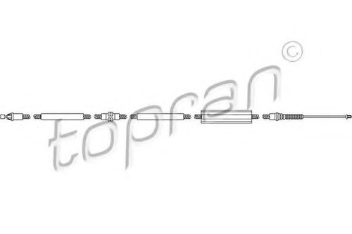 Cablu, frana de parcare FORD MONDEO III Limuzina (B4Y) (2000 - 2007) TOPRAN 302 069 piesa NOUA