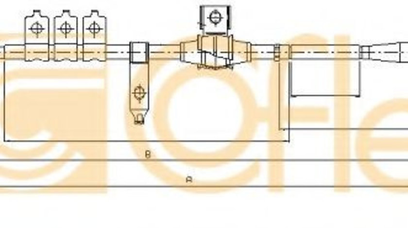 Cablu, frana de parcare FORD RANGER (ER, EQ) (1998 - 2006) COFLE 10.5340 piesa NOUA