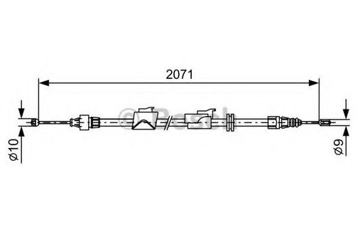 Cablu, frana de parcare FORD S-MAX (WA6) (2006 - 2016) BOSCH 1 987 482 242 piesa NOUA