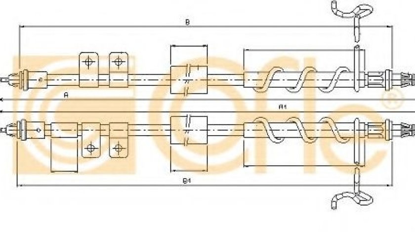 Cablu, frana de parcare FORD TOURNEO CONNECT (2002 - 2016) COFLE 10.5345 piesa NOUA