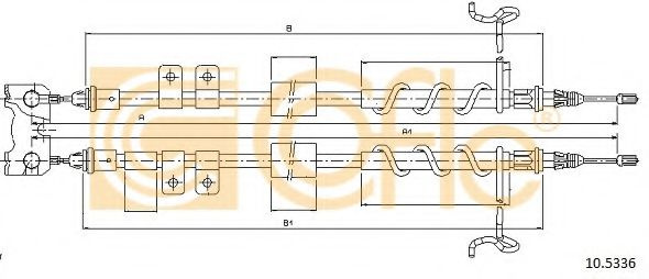 Cablu, frana de parcare FORD TOURNEO CONNECT (2002 - 2016) COFLE 10.5336 piesa NOUA