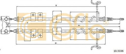 Cablu, frana de parcare FORD TOURNEO CONNECT (2002 - 2016) COFLE 10.5336 piesa NOUA