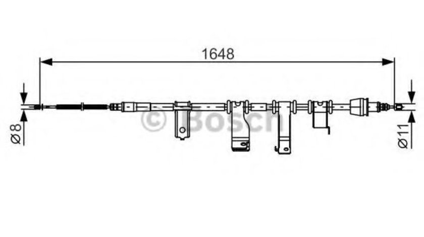 Cablu, frana de parcare HYUNDAI i20 (PB, PBT) (2008 - 2014) BOSCH 1 987 482 350 piesa NOUA