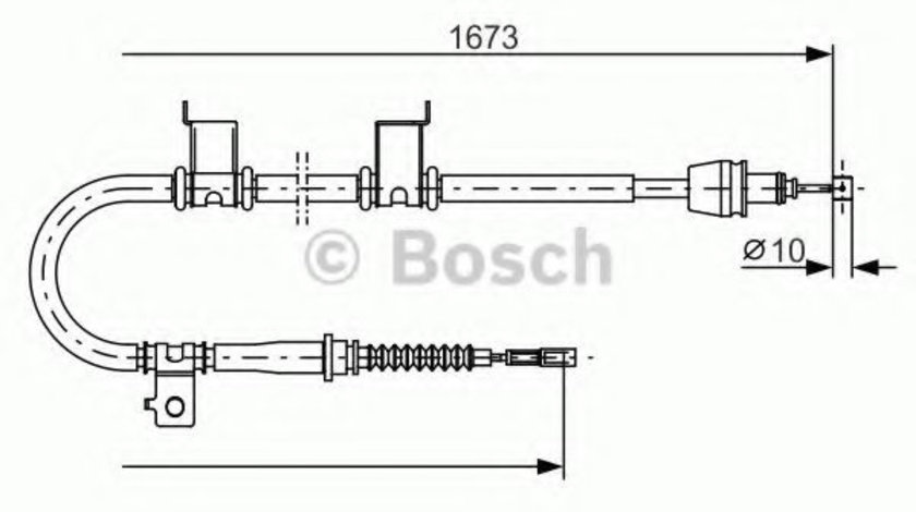 Cablu, frana de parcare KIA CEED (JD) (2012 - 2016) BOSCH 1 987 482 361 piesa NOUA