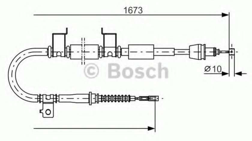 Cablu, frana de parcare KIA PRO CEED (ED) (2008 - 2013) BOSCH 1 987 482 362 piesa NOUA