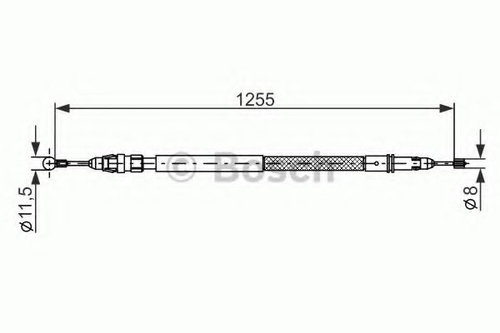 Cablu, frana de parcare LANCIA PHEDRA (179) (2002 - 2010) BOSCH 1 987 482 235 piesa NOUA