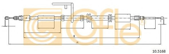 Cablu, frana de parcare LAND ROVER FREELANDER 2 (LF, FA) (2006 - 2014) COFLE 10.5168 piesa NOUA
