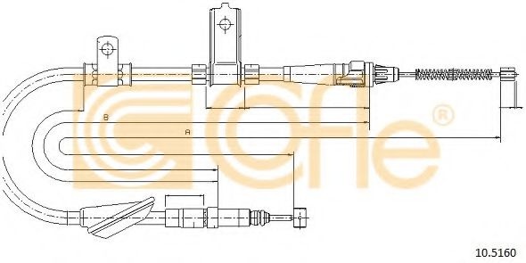 Cablu, frana de parcare LAND ROVER FREELANDER (LN) (1998 - 2006) COFLE 10.5160 piesa NOUA