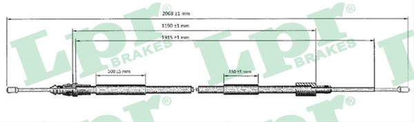 Cablu, Frana De Parcare Lpr Peugeot C0620B