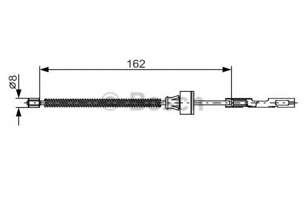 Cablu, frana de parcare MAZDA 2 (DE) (2007 - 2015) BOSCH 1 987 482 278 piesa NOUA