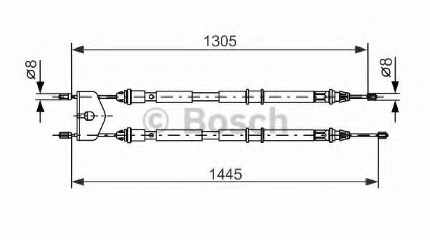 Cablu, frana de parcare MAZDA 2 (DY) (2003 - 2016) BOSCH 1 987 477 732 piesa NOUA